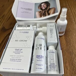 NIB ScalpMED For Women Re-Grow Hair Loss Kit 2 Month Supply New‎ In Box Sealed